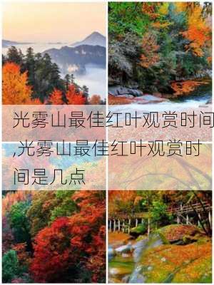 光雾山最佳红叶观赏时间,光雾山最佳红叶观赏时间是几点