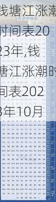 钱塘江涨潮时间表2023年,钱塘江涨潮时间表2023年10月