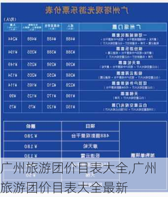 广州旅游团价目表大全,广州旅游团价目表大全最新