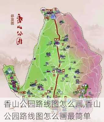 香山公园路线图怎么画,香山公园路线图怎么画最简单