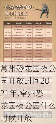 常州恐龙园夜公园开放时间2021年,常州恐龙园夜公园什么时候开放