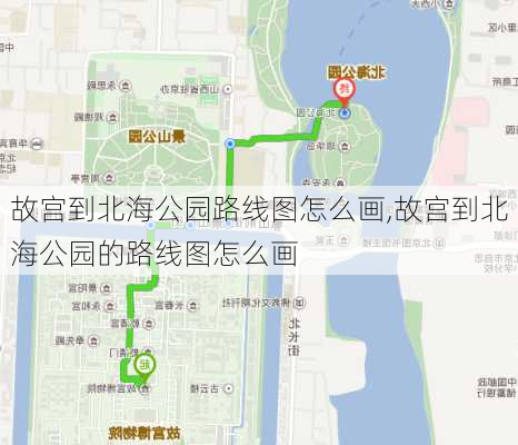 故宫到北海公园路线图怎么画,故宫到北海公园的路线图怎么画