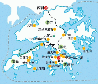 香港旅游地图,香港旅游地图高清版