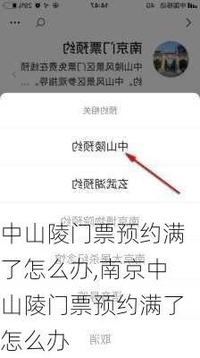 中山陵门票预约满了怎么办,南京中山陵门票预约满了怎么办