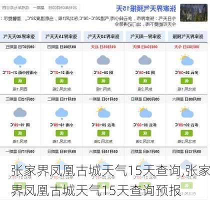 张家界凤凰古城天气15天查询,张家界凤凰古城天气15天查询预报