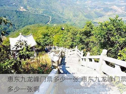 惠东九龙峰门票多少一张,惠东九龙峰门票多少一张啊