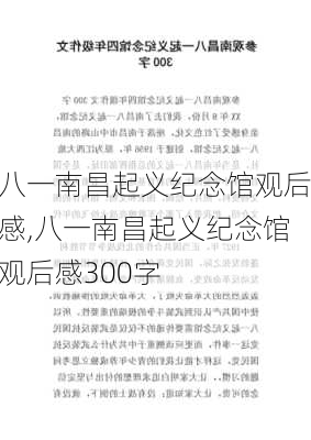 八一南昌起义纪念馆观后感,八一南昌起义纪念馆观后感300字