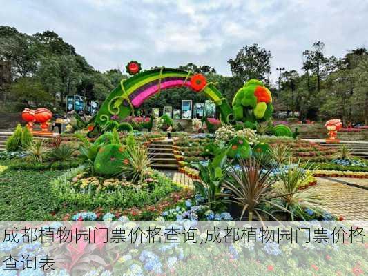 成都植物园门票价格查询,成都植物园门票价格查询表