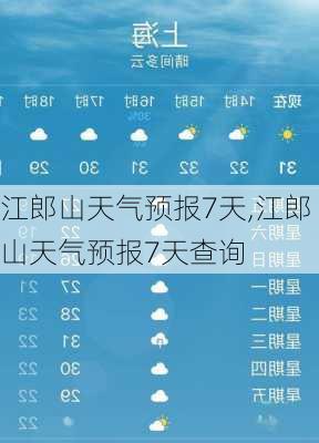 江郎山天气预报7天,江郎山天气预报7天查询