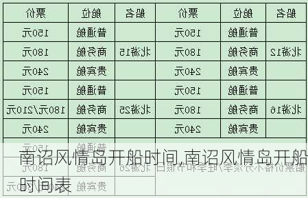 南诏风情岛开船时间,南诏风情岛开船时间表