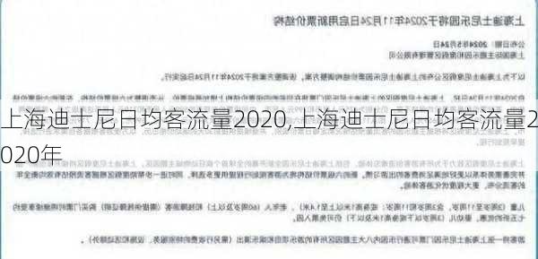 上海迪士尼日均客流量2020,上海迪士尼日均客流量2020年