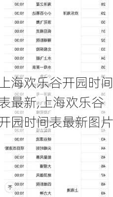 上海欢乐谷开园时间表最新,上海欢乐谷开园时间表最新图片