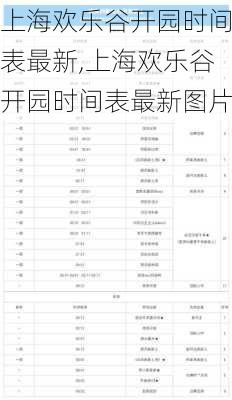 上海欢乐谷开园时间表最新,上海欢乐谷开园时间表最新图片