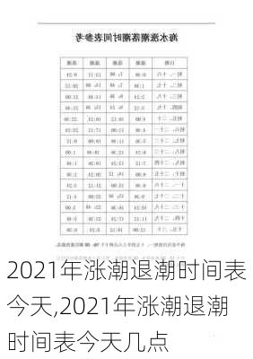 2021年涨潮退潮时间表今天,2021年涨潮退潮时间表今天几点