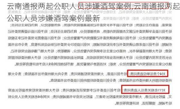 云南通报两起公职人员涉嫌酒驾案例,云南通报两起公职人员涉嫌酒驾案例最新