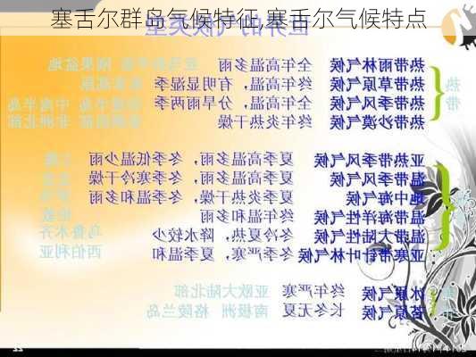 塞舌尔群岛气候特征,塞舌尔气候特点