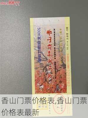 香山门票价格表,香山门票价格表最新