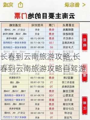 长春到云南旅游攻略,长春到云南旅游攻略自驾游