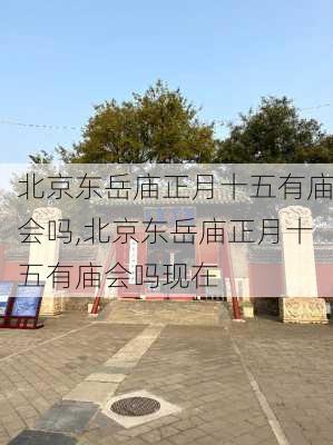 北京东岳庙正月十五有庙会吗,北京东岳庙正月十五有庙会吗现在