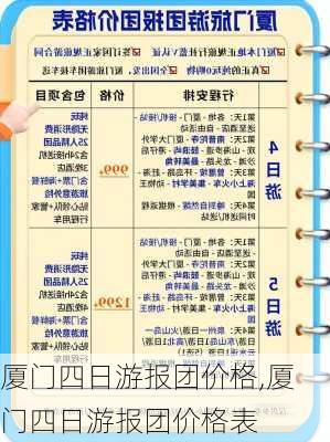 厦门四日游报团价格,厦门四日游报团价格表