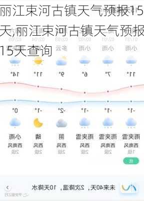 丽江束河古镇天气预报15天,丽江束河古镇天气预报15天查询