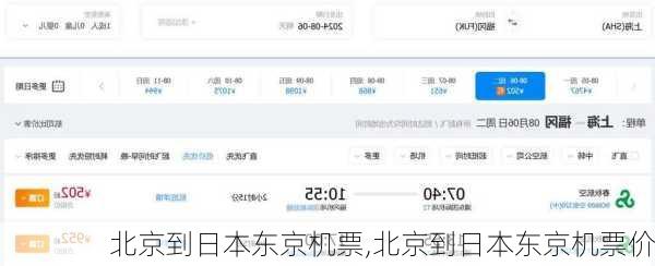 北京到日本东京机票,北京到日本东京机票价