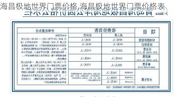 海昌极地世界门票价格,海昌极地世界门票价格表