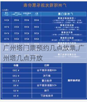 广州塔门票预约几点放票,广州塔几点开放