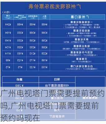 广州电视塔门票需要提前预约吗,广州电视塔门票需要提前预约吗现在