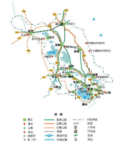 江苏旅游地图全图,江苏旅游地图全图放大