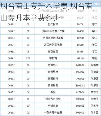 烟台南山专升本学费,烟台南山专升本学费多少