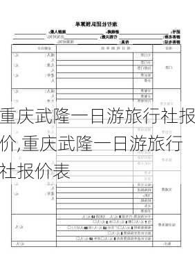 重庆武隆一日游旅行社报价,重庆武隆一日游旅行社报价表