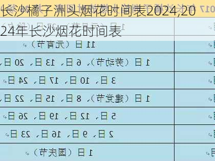 长沙橘子洲头烟花时间表2024,2024年长沙烟花时间表