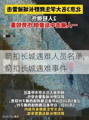 箭扣长城遇难人员名单,箭扣长城遇难事件