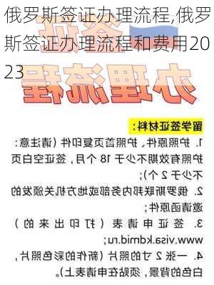 俄罗斯签证办理流程,俄罗斯签证办理流程和费用2023