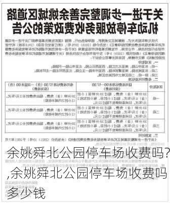 余姚舜北公园停车场收费吗?,余姚舜北公园停车场收费吗多少钱