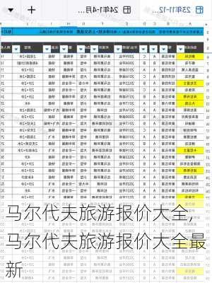 马尔代夫旅游报价大全,马尔代夫旅游报价大全最新