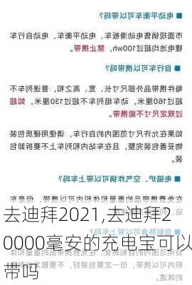 去迪拜2021,去迪拜20000毫安的充电宝可以带吗