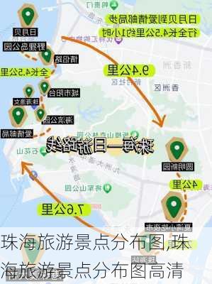 珠海旅游景点分布图,珠海旅游景点分布图高清