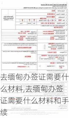 去缅甸办签证需要什么材料,去缅甸办签证需要什么材料和手续