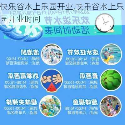 快乐谷水上乐园开业,快乐谷水上乐园开业时间