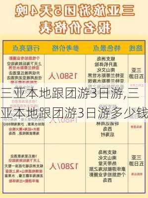 三亚本地跟团游3日游,三亚本地跟团游3日游多少钱