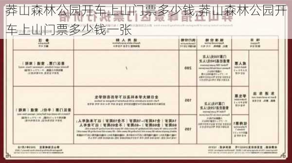 莽山森林公园开车上山门票多少钱,莽山森林公园开车上山门票多少钱一张