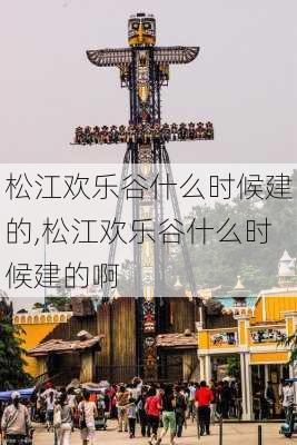 松江欢乐谷什么时候建的,松江欢乐谷什么时候建的啊