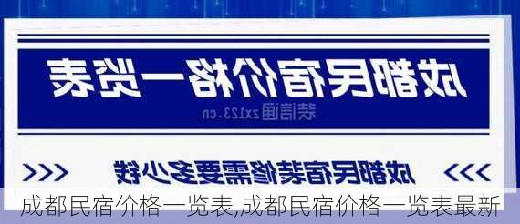 成都民宿价格一览表,成都民宿价格一览表最新