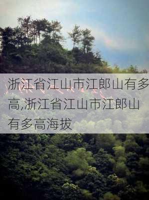 浙江省江山市江郎山有多高,浙江省江山市江郎山有多高海拔