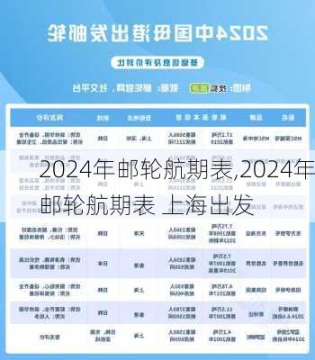 2024年邮轮航期表,2024年邮轮航期表 上海出发