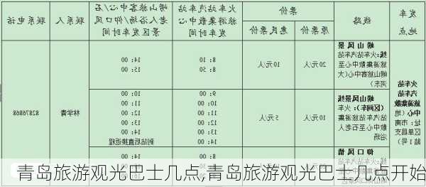 青岛旅游观光巴士几点,青岛旅游观光巴士几点开始