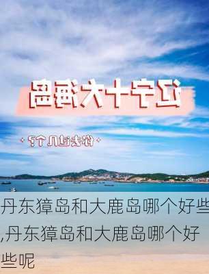 丹东獐岛和大鹿岛哪个好些,丹东獐岛和大鹿岛哪个好些呢