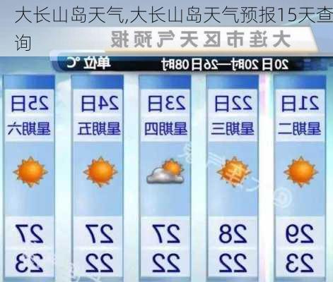 大长山岛天气,大长山岛天气预报15天查询